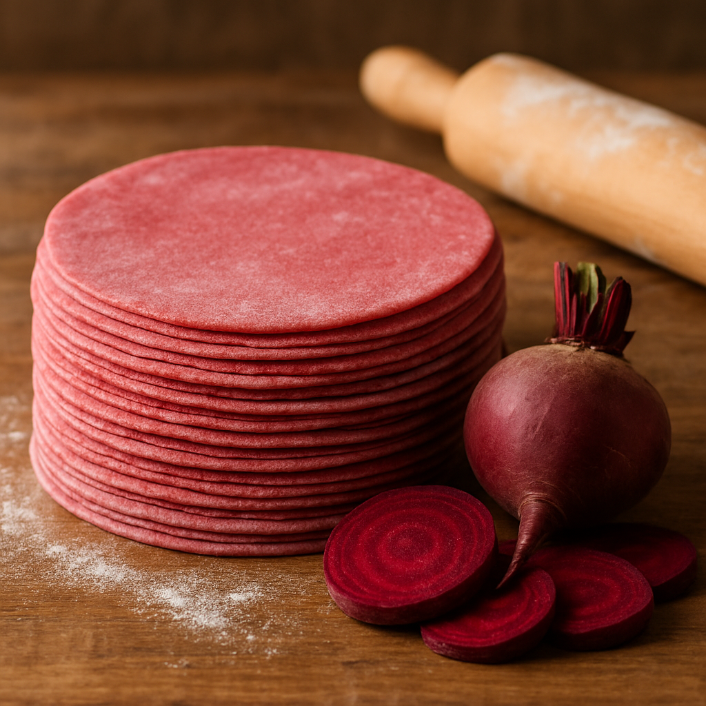 whole wheat uncooked rolled beetroot chapati