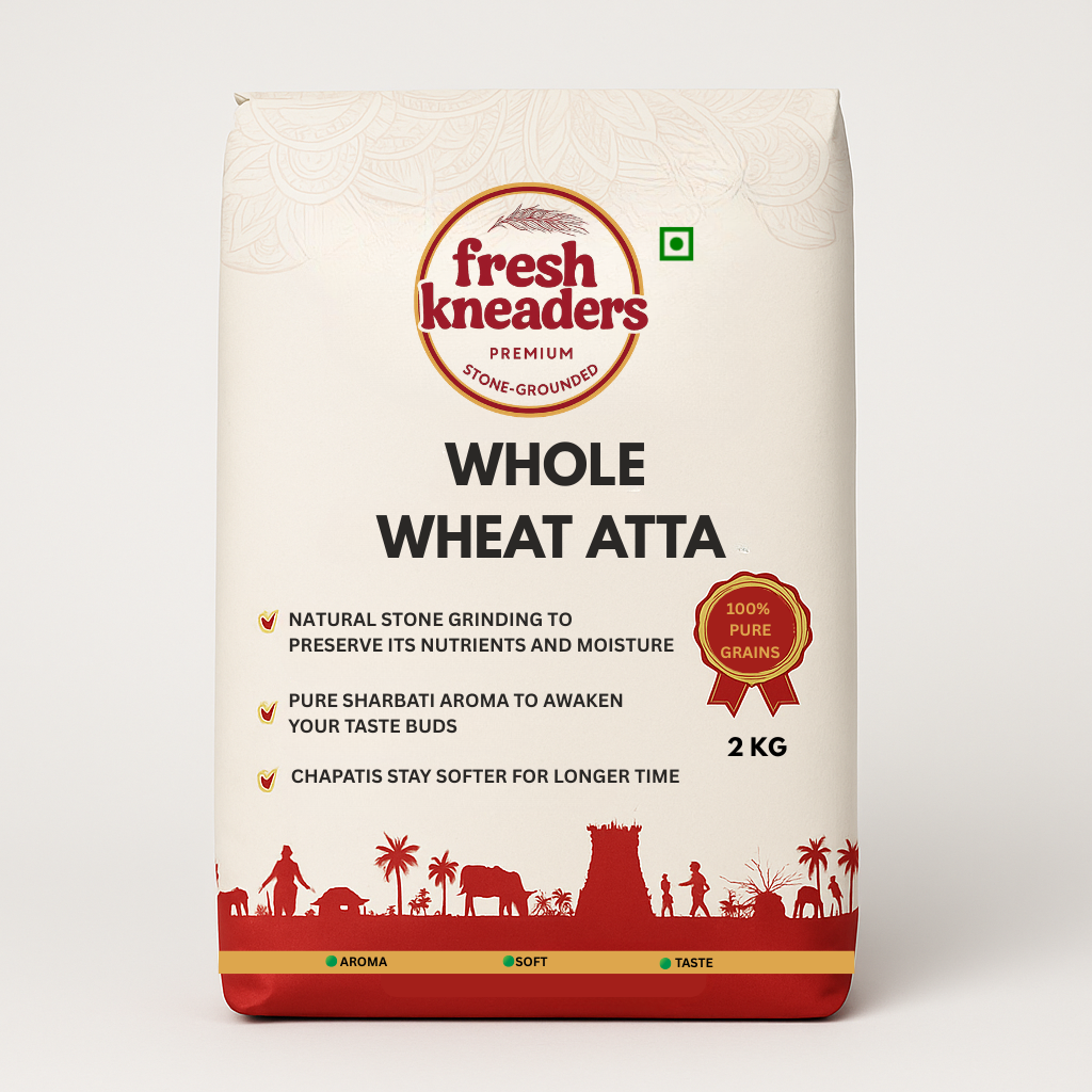 Whole wheat sharbati flour- 2KG